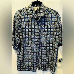 Knights Bridge* Men's Short Sleeve Button Down Straight Hem Pocket Shirt size M